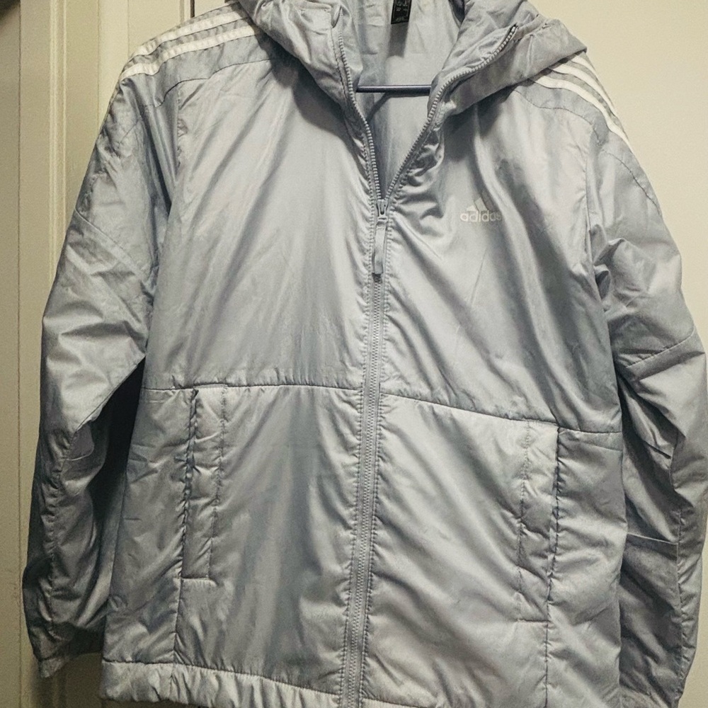 Adidas Sky Blue Hooded Jacket